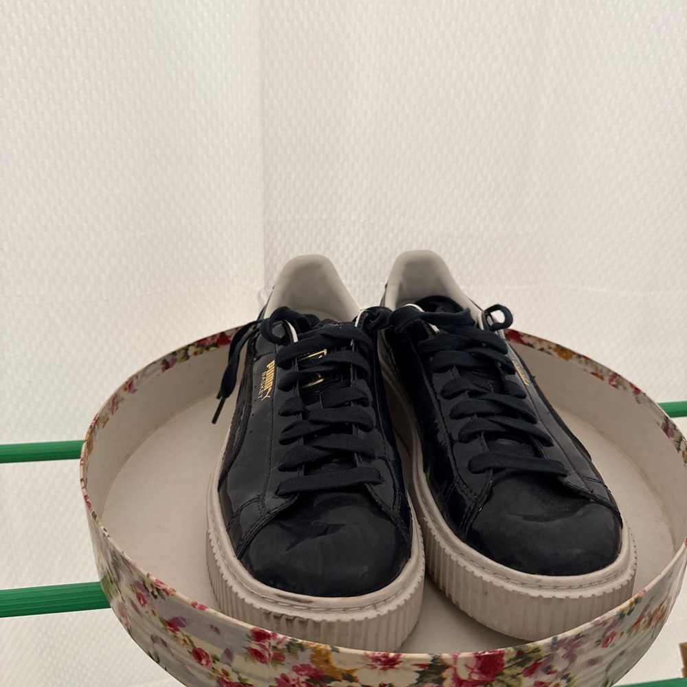 Puma White and Navy Sneakers